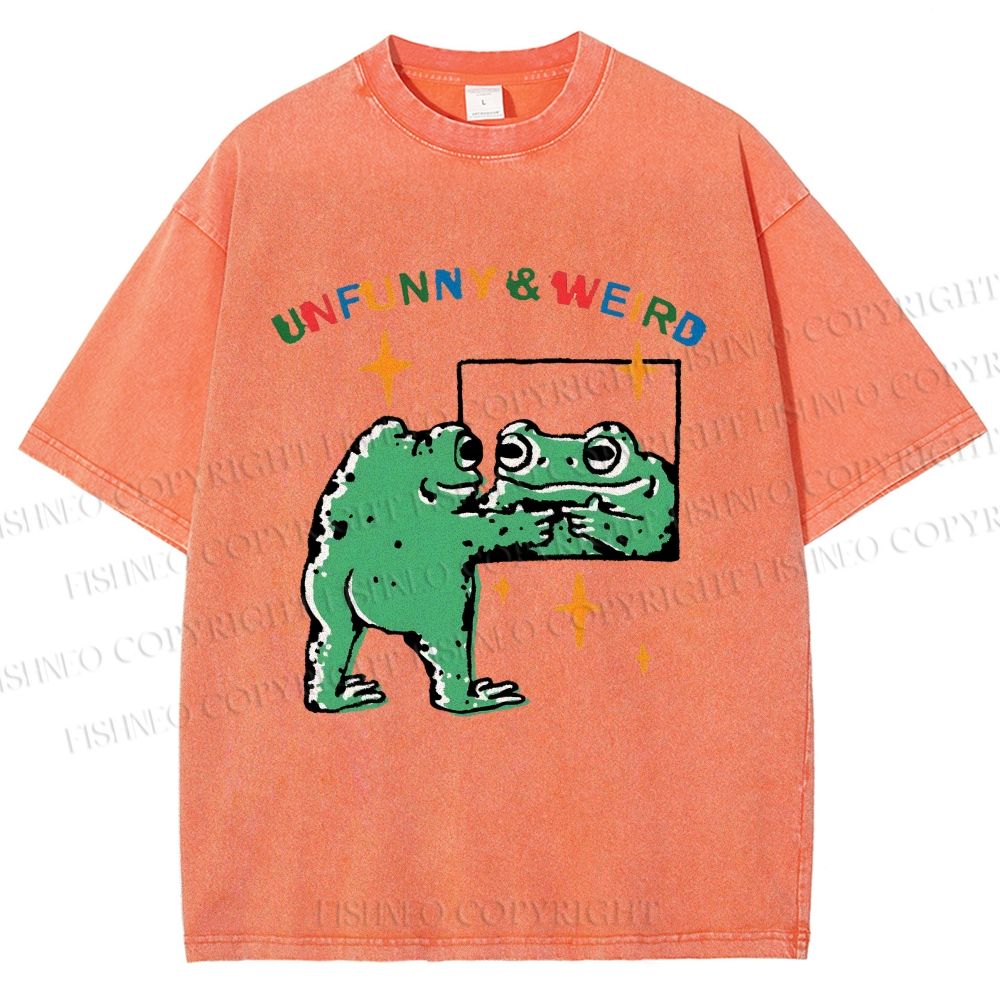 Unisex Unfunny Weird Printed Washed Tee