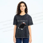 Unisex Kumamon the Bear Lying Japanese Printed Washed Tee