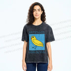 Unisex Bird Wanna Live a Different Life Printed Washed Tee