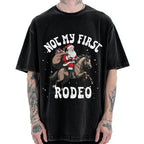Not My First Rodeo Christmas Vintage Washed T-shirt