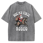 Not My First Rodeo Christmas Vintage Washed T-shirt