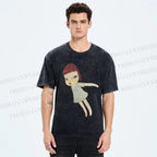 Unisex Yoshitomo Nara Flying Girl Printed Washed Tee