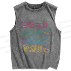 Unisex Monica's Gang Printed Washed Tank Top
