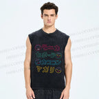 Unisex Monica's Gang Printed Washed Tank Top