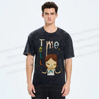 Unisex Yoshitomo Nara Tell Me Printed Washed Tee