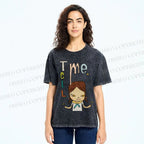 Unisex Yoshitomo Nara Tell Me Printed Washed Tee
