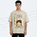 Unisex Yoshitomo Nara Tell Me Printed Washed Tee