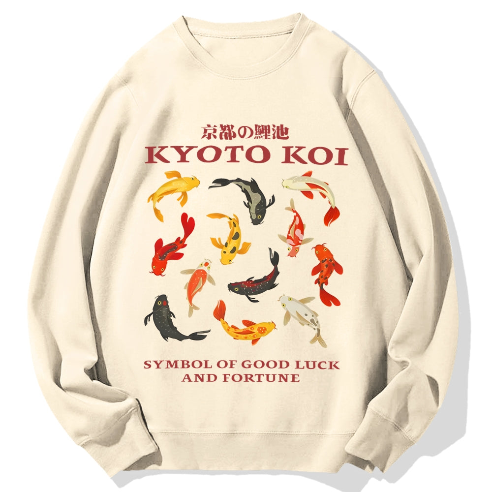Kyoto Koi Fish Cotton Sweatshirt