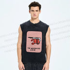 Unisex The Weaponized Crab Printed Washed Tank Top