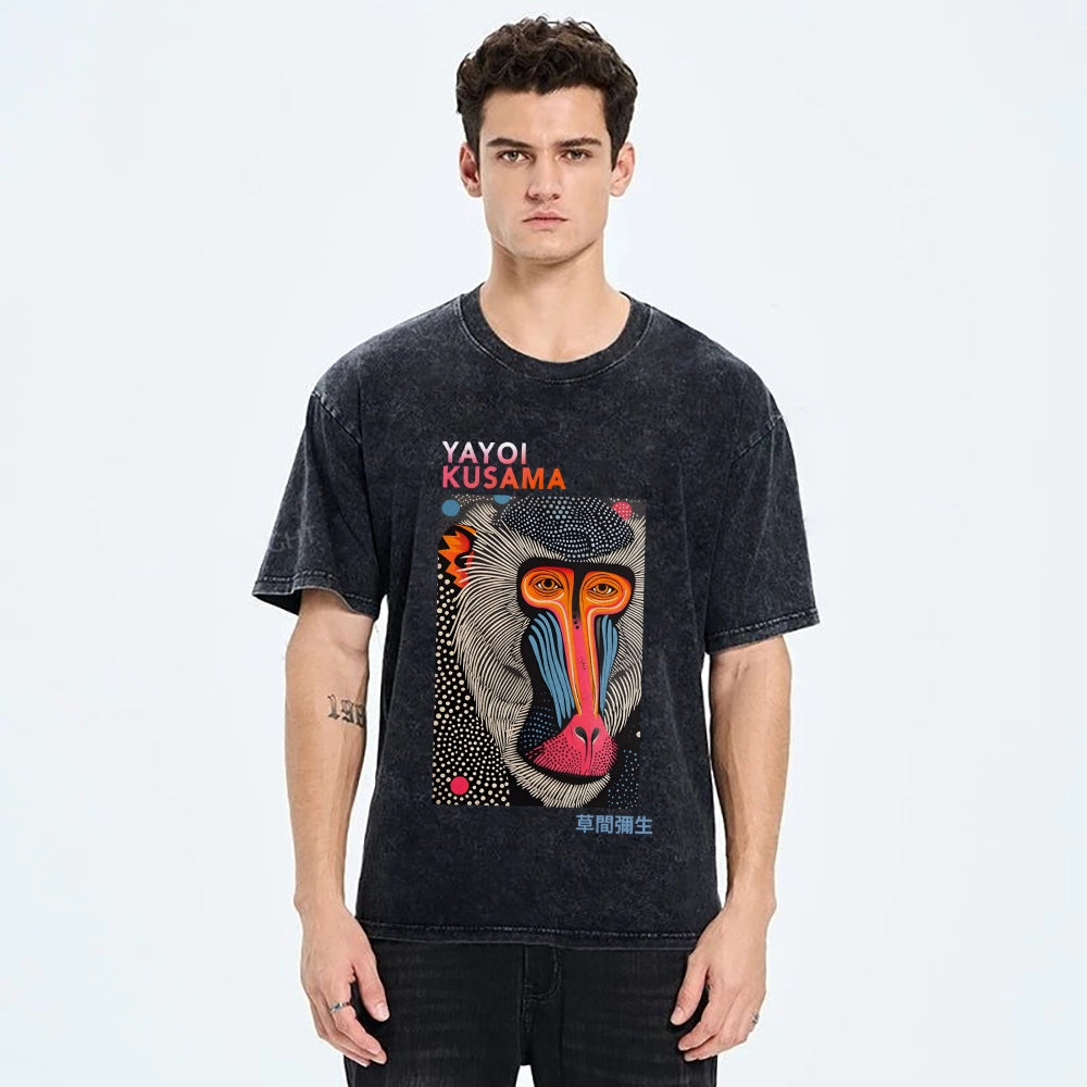 Yayoi Kusama Ape Vintage Washed Crew Neck T-Shirt