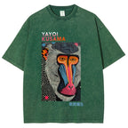 Yayoi Kusama Ape Vintage Washed Crew Neck T-Shirt