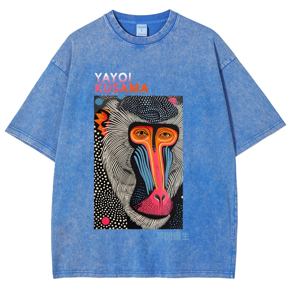 Yayoi Kusama Ape Vintage Washed Crew Neck T-Shirt