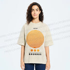 Unisex Bauhaus Wave Circles Printed Washed Tee