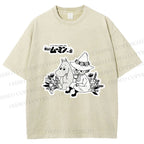 Unisex Moonmin Sit in Flowers Printed Washed Tee