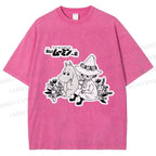 Unisex Moonmin Sit in Flowers Printed Washed Tee
