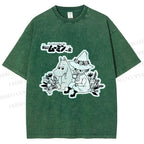 Unisex Moonmin Sit in Flowers Printed Washed Tee
