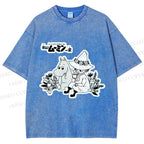 Unisex Moonmin Sit in Flowers Printed Washed Tee