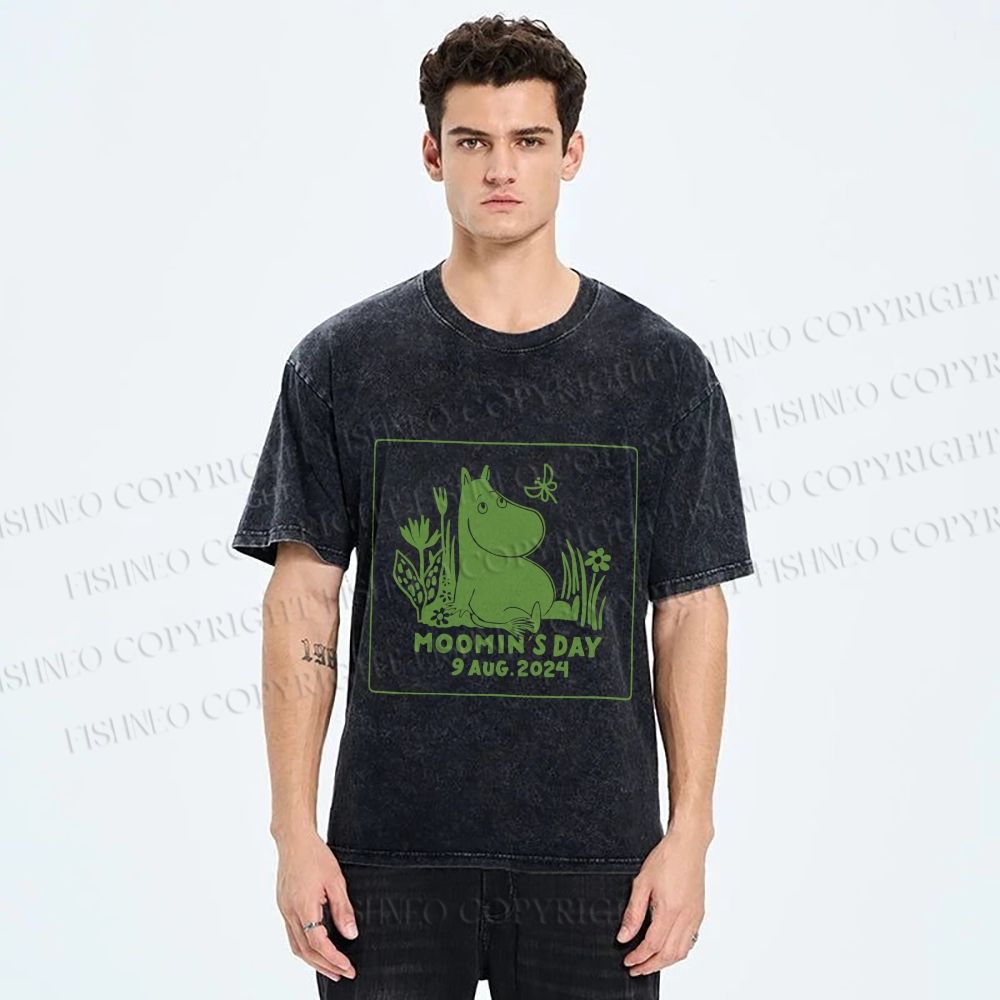 Unisex Moomin's Day Printed Washed Tee