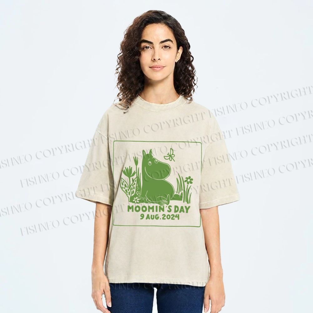Unisex Moomin's Day Printed Washed Tee