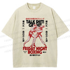 Unisex Talk Shit Get Hit Printed Washed Tee