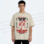 Unisex Talk Shit Get Hit Printed Washed Tee