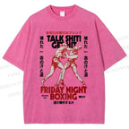Unisex Talk Shit Get Hit Printed Washed Tee