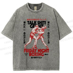 Unisex Talk Shit Get Hit Printed Washed Tee