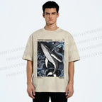 Unisex Yayoi Kusama Dolphin Printed Washed Tee