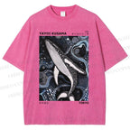 Unisex Yayoi Kusama Dolphin Printed Washed Tee