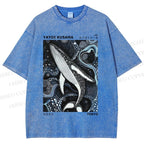 Unisex Yayoi Kusama Dolphin Printed Washed Tee