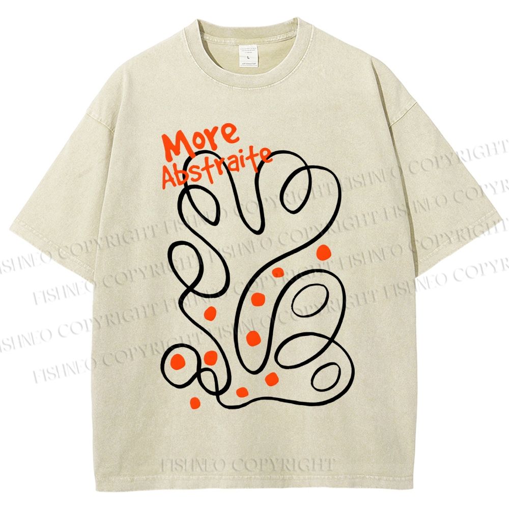 Unisex More Abstraite Printed Washed Tee