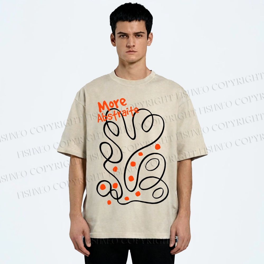 Unisex More Abstraite Printed Washed Tee