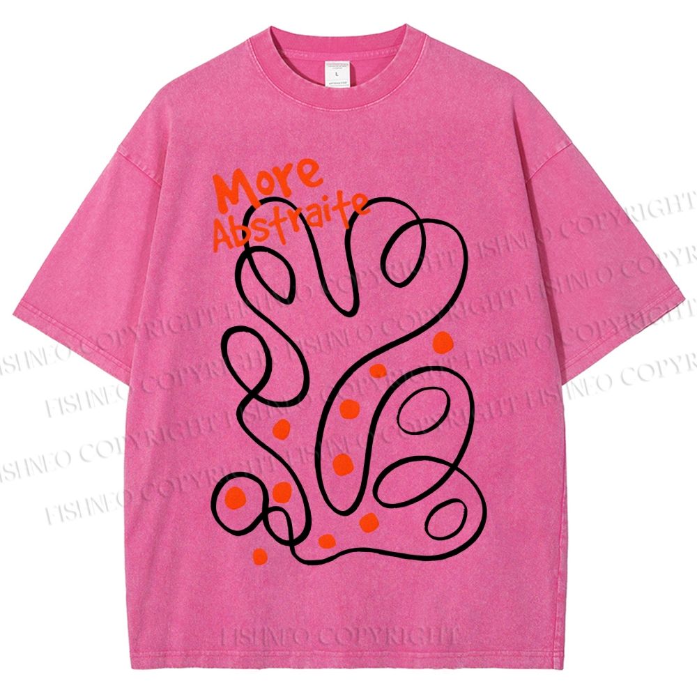 Unisex More Abstraite Printed Washed Tee