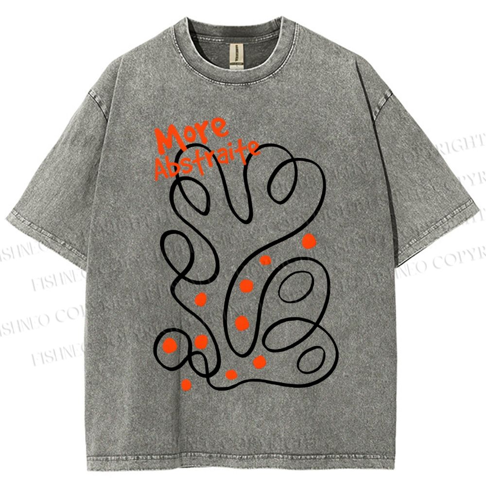 Unisex More Abstraite Printed Washed Tee
