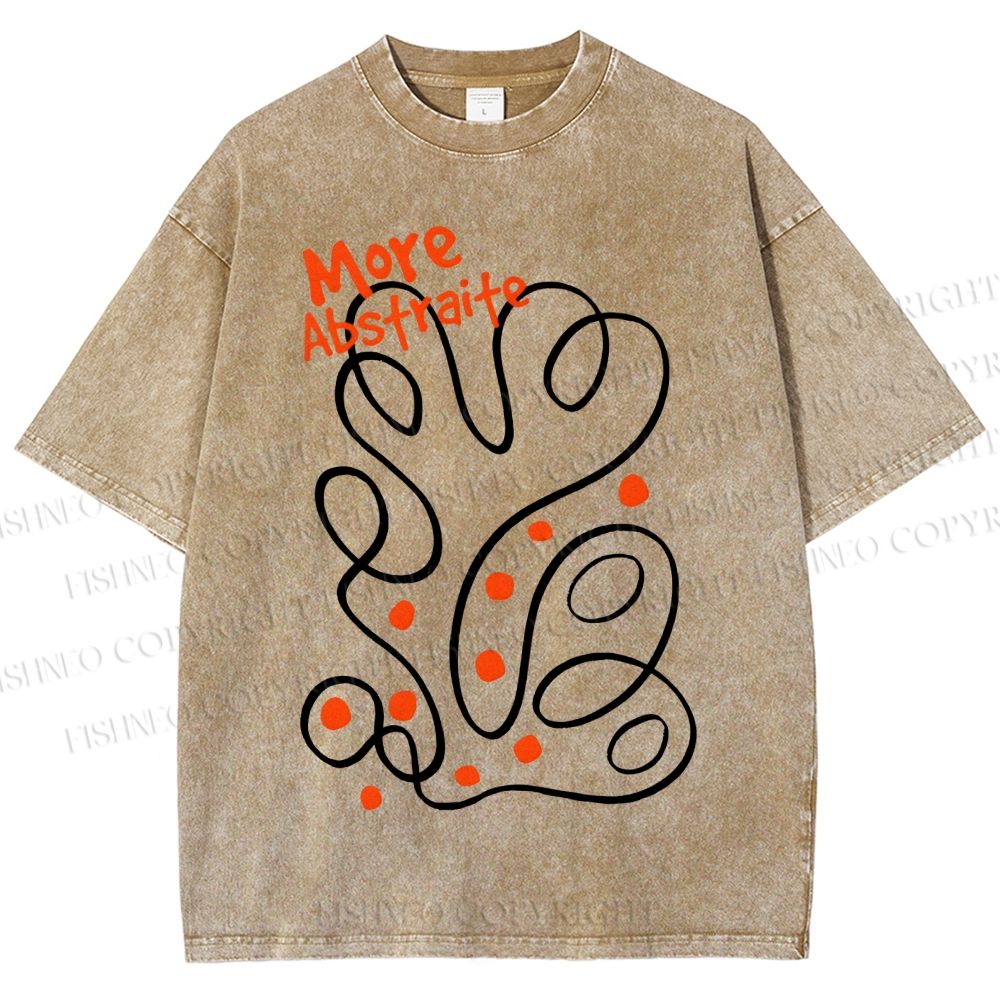 Unisex More Abstraite Printed Washed Tee