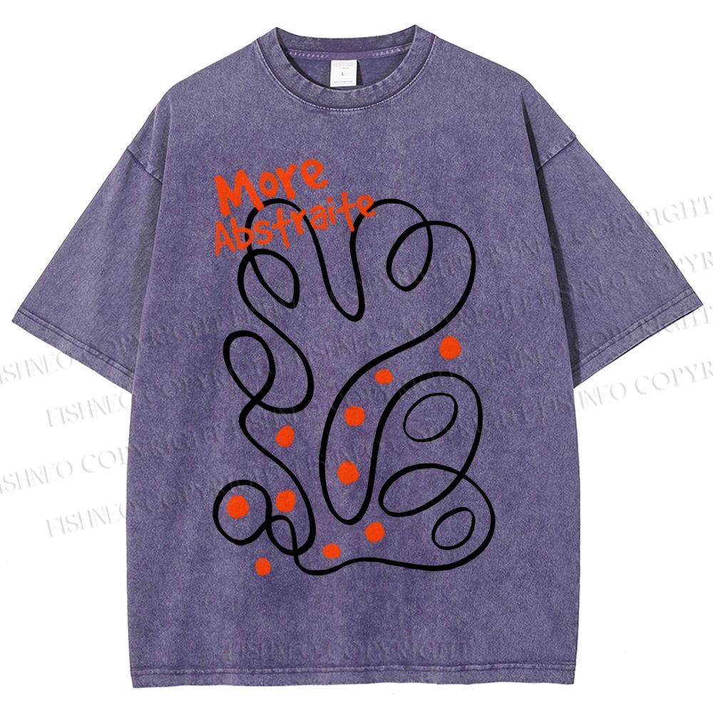 Unisex More Abstraite Printed Washed Tee