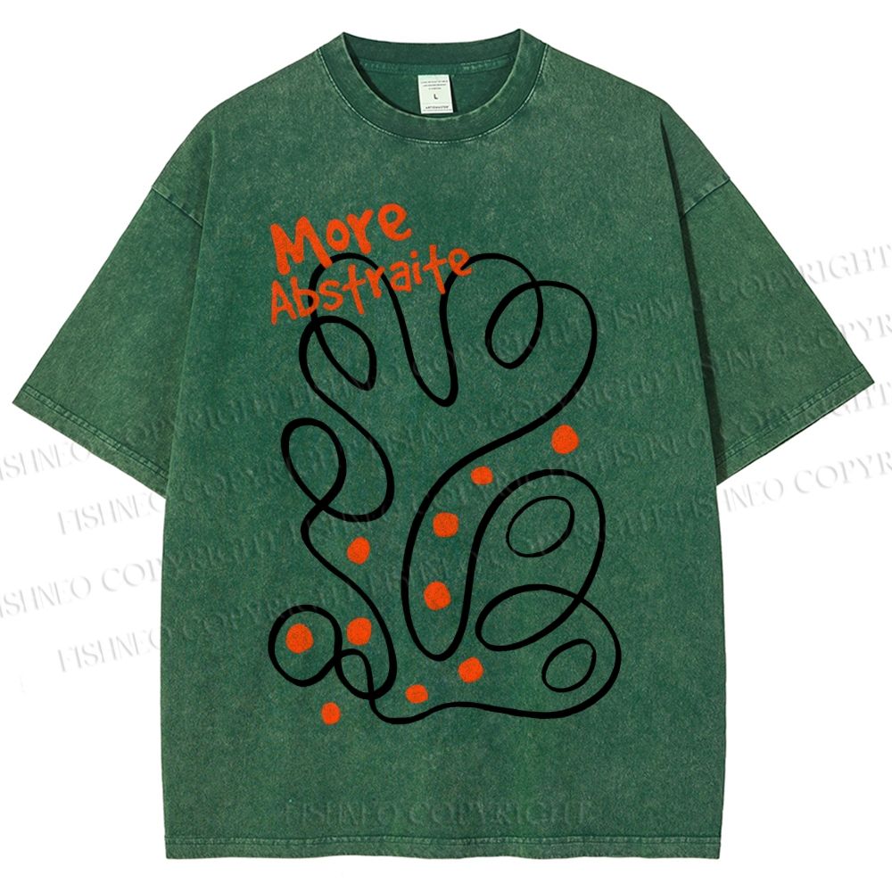Unisex More Abstraite Printed Washed Tee