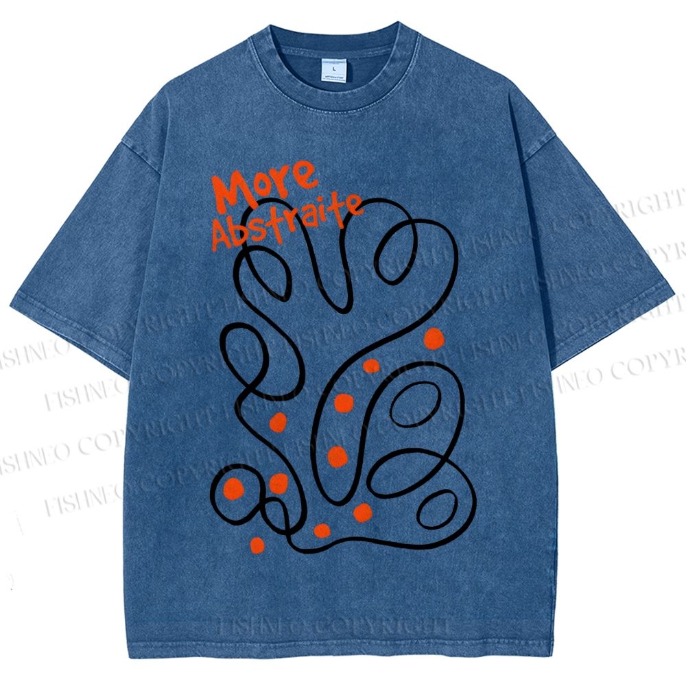 Unisex More Abstraite Printed Washed Tee