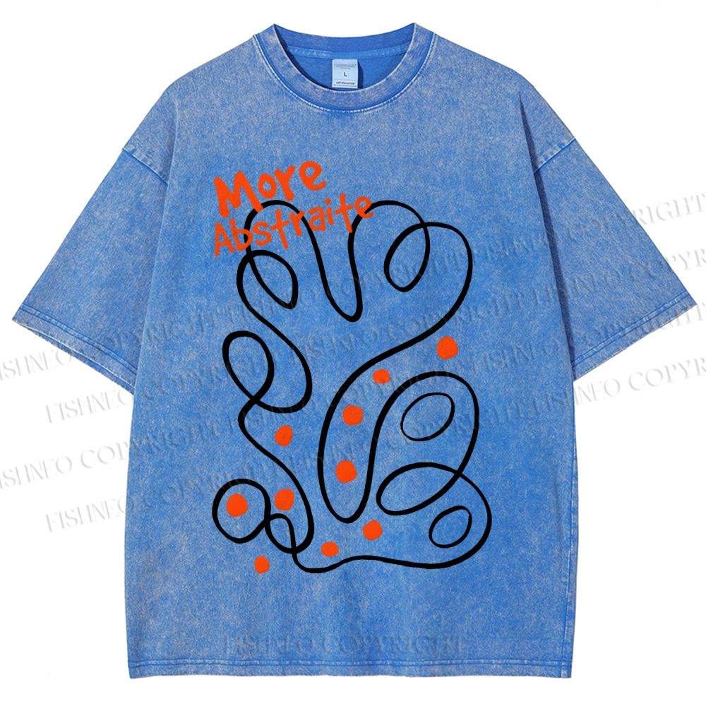 Unisex More Abstraite Printed Washed Tee