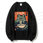 Unisex Frog Ramen Printed Sweatshirt