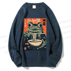 Unisex Frog Ramen Printed Sweatshirt