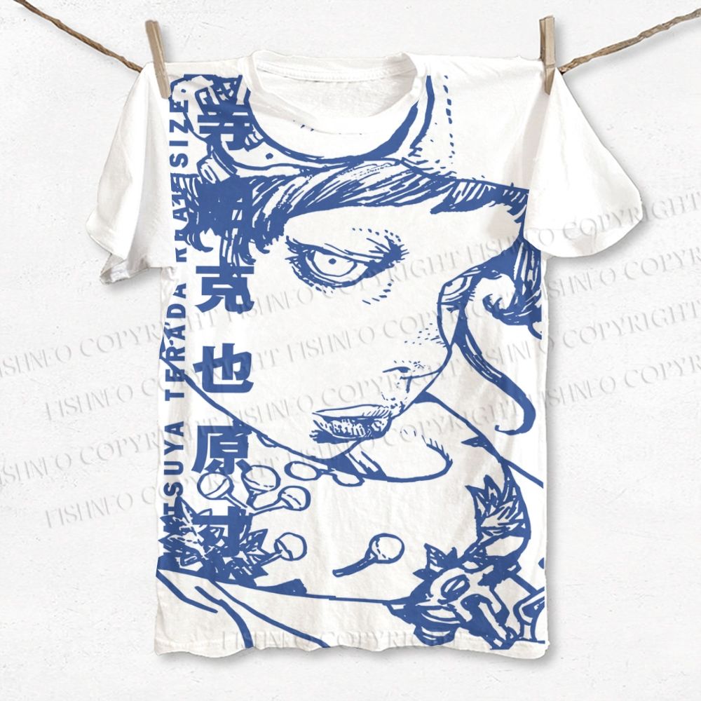 Unisex Japanese Art Graffiti Printed Classic T-shirt
