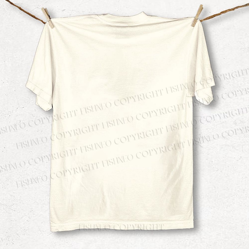 Unisex Giant Cat Village Printed Classic T-shirt