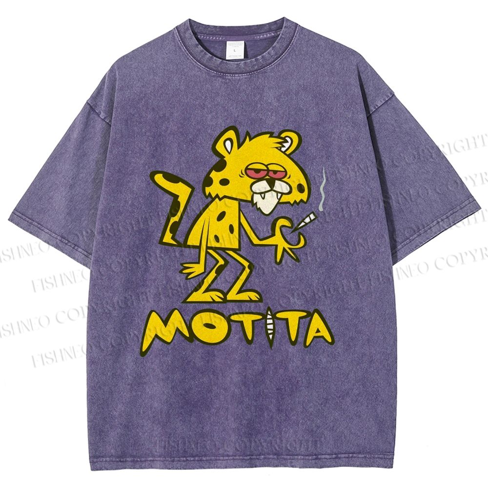 Unisex Motita Printed Washed Tee