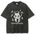 Unisex meme Cat This is True Music Printed Washed Tee