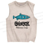 Unisex Chinook Fiah Printed Washed Tank Top