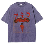 Neo Tokyo Cat Ukiyo-e Kawaii Japanese Vintage Washed T-shirt