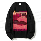 Unisex Pink Bears Yayoi Kusama Printed Sweatshirt