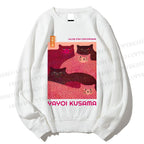 Unisex Pink Bears Yayoi Kusama Printed Sweatshirt
