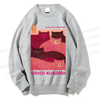 Unisex Pink Bears Yayoi Kusama Printed Sweatshirt